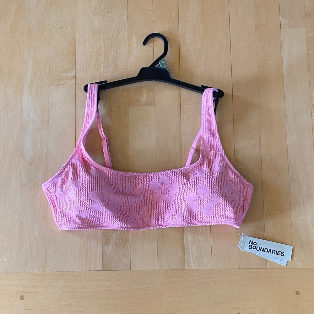 No Boundaries Light Pink Bikini Top